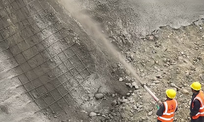 掛網(wǎng)噴錨施工